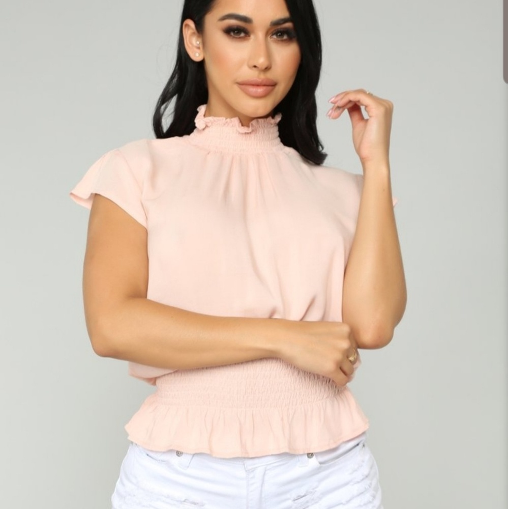 Pink / Mauve Cap Sleeve Blouse